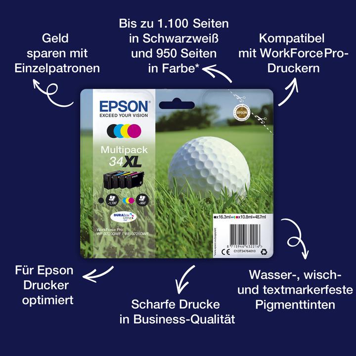 Produktbild Epson Multip4-Col Durabriteultraink3 (BK, C, M, Y)