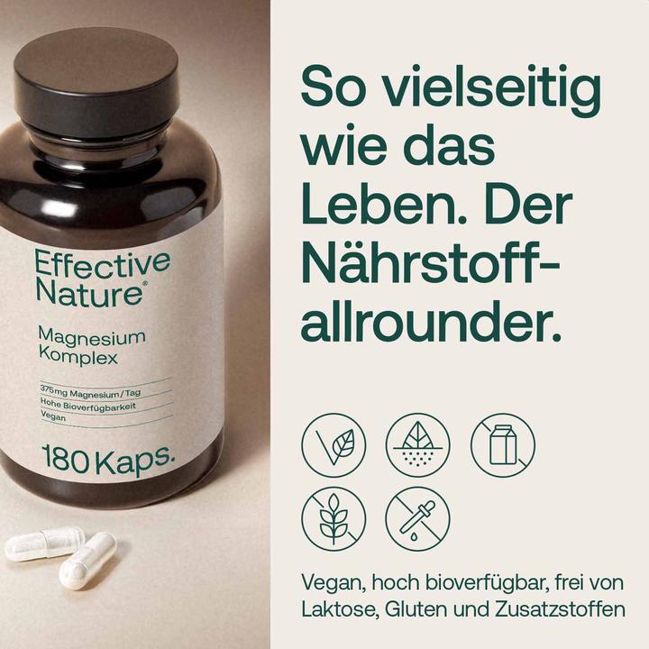 Actual product image Effective Nature Magnesium Komplex (180 pcs., Capsules)