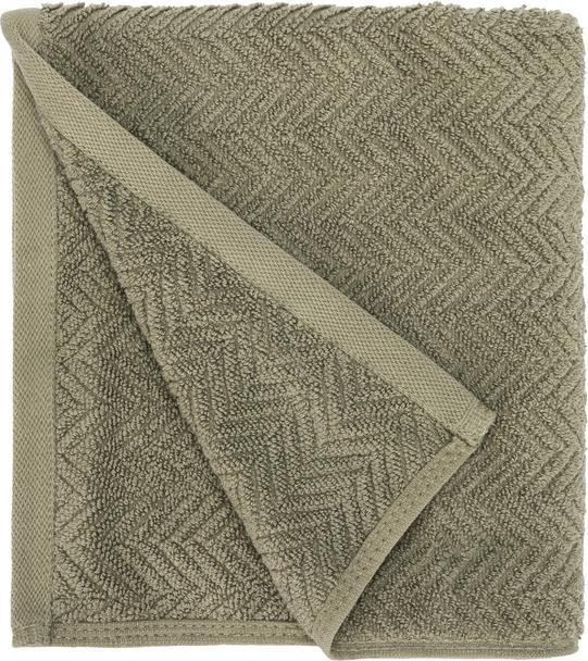Actual product image Domoletti Towel bathrooms VISBY, olive green, 50 x 90 cm (90 x 50 cm)