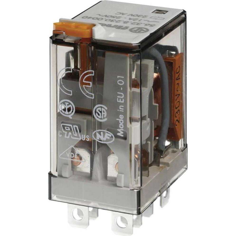 Finder 56.32.8.012.0040 Steckrelais 12 V/AC 12 A 2 Wechsler 1 St., Relais