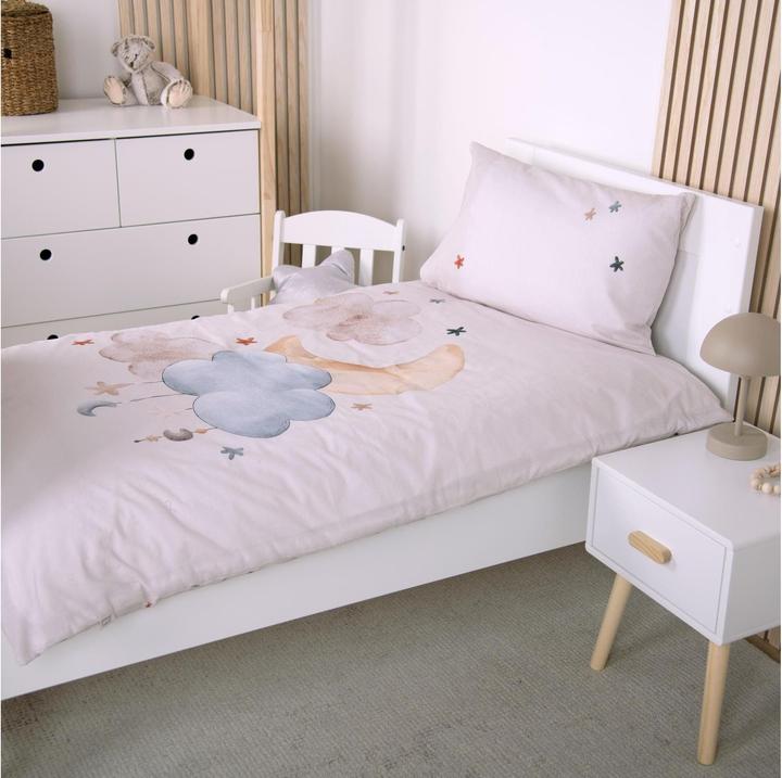Actual product image Babybest Moon and Stars bed linen "Made in green" (100 x 135 cm, 40 x 60 cm)
