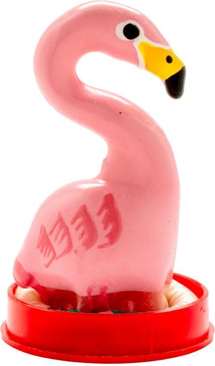 Actual product image Erco Scherzkondom „Pink Flamingo“ – Handbemalt, Naturkautschuklatex, Fun-Geschenk für Partys (1 pcs.)