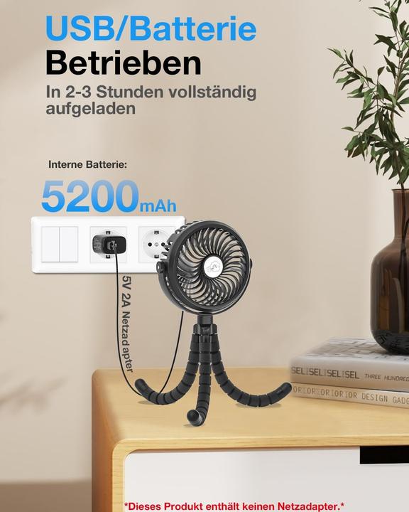 Produktbild AidSci Tragbarer Ventilator mit flexiblem Stativ