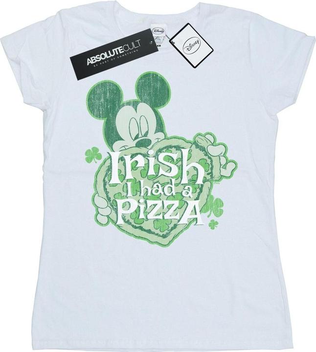 Disney Mickey Mouse Shamrock Pizza TShirt (S)