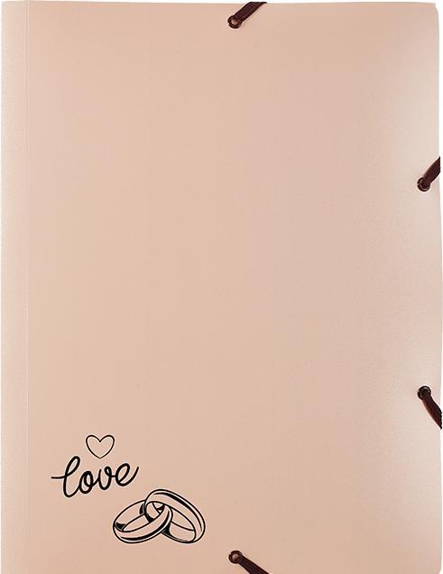 Produktbild Kolma Gummizugmappe Wedding A4 opak silber "love" (A4, 1x)