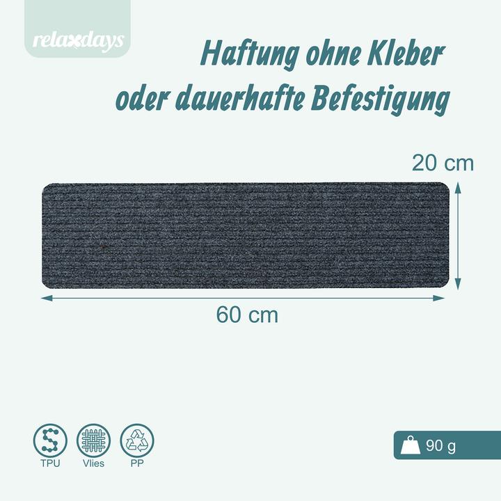 Image du produit Relaxdays 16 tapis escalier (20 x 65 cm)