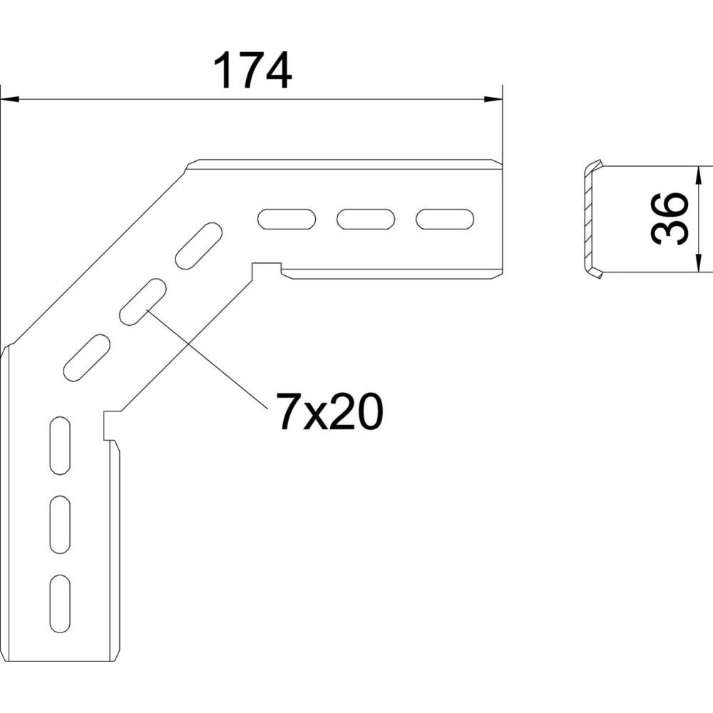 Thumbnail - OBO Bettermann, Baubeschläge + Holzverbinder, OBO MW 90/SL17 Montagewinkel 90Â° (20 Stk.)