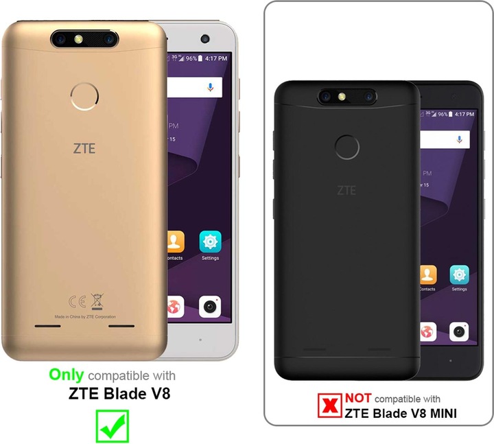Produktbild Cadorabo Book Jeans Optik Cover (ZTE Blade V8)