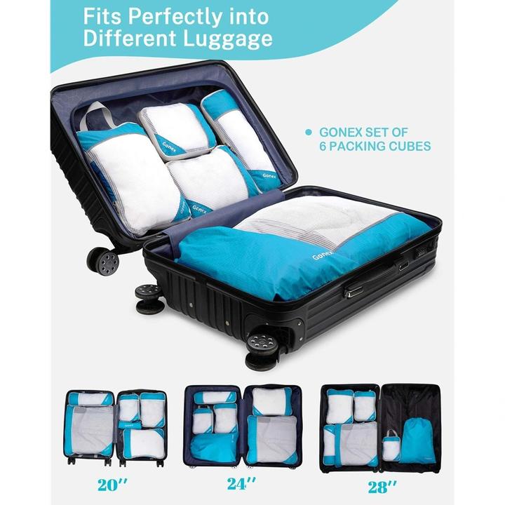 Produktbild Gonex Packwürfel Set mit Kompression - Mesh