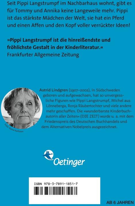 Actual product image Pippi Longstocking (Astrid Lindgren, Walter Scharnweber, Cäcilie Heinig, German)