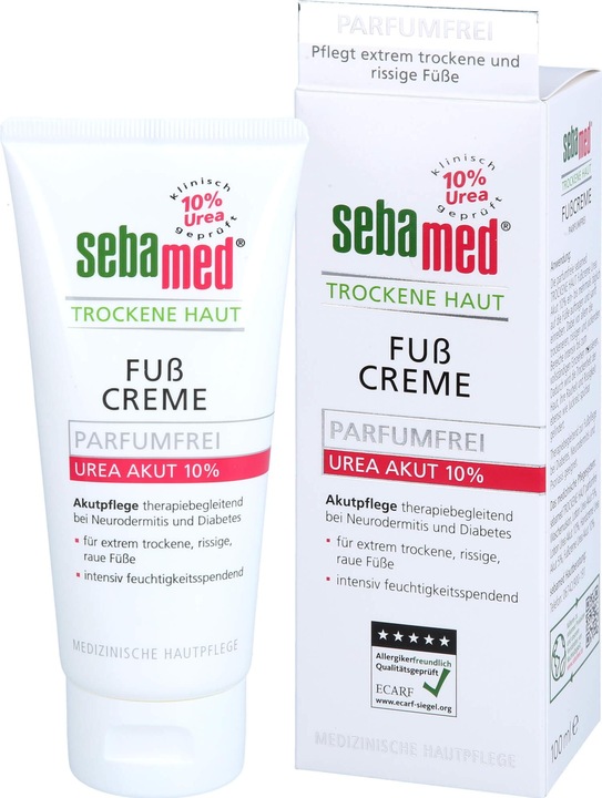Produktbild Sebamed Trockene Haut Parfumfrei Fusscreme Urea 10%, 100 ml CRE (Fussbad, 100 ml)