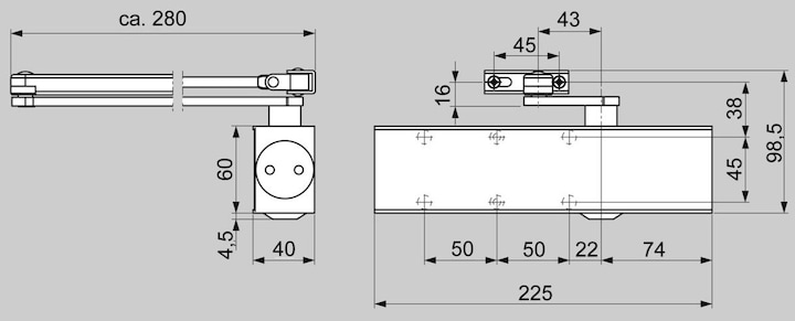 Image du produit Dormakaba Ferme-porte DORMA TS 73V BC/ÖD sans bras (Intérieur)