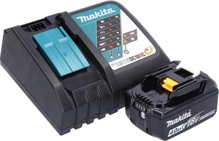 Productafbeelding Makita DKP 180 RM1J Accu schaafmachine 18 V 82 mm + 1x Accu 4.0 Ah + Lader + Makpac