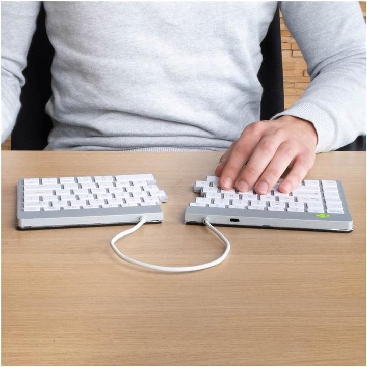 Actual product image R-Go Tools R-Go Keyboard Split Break US Layout Bluetooth White (USA, Wireless)