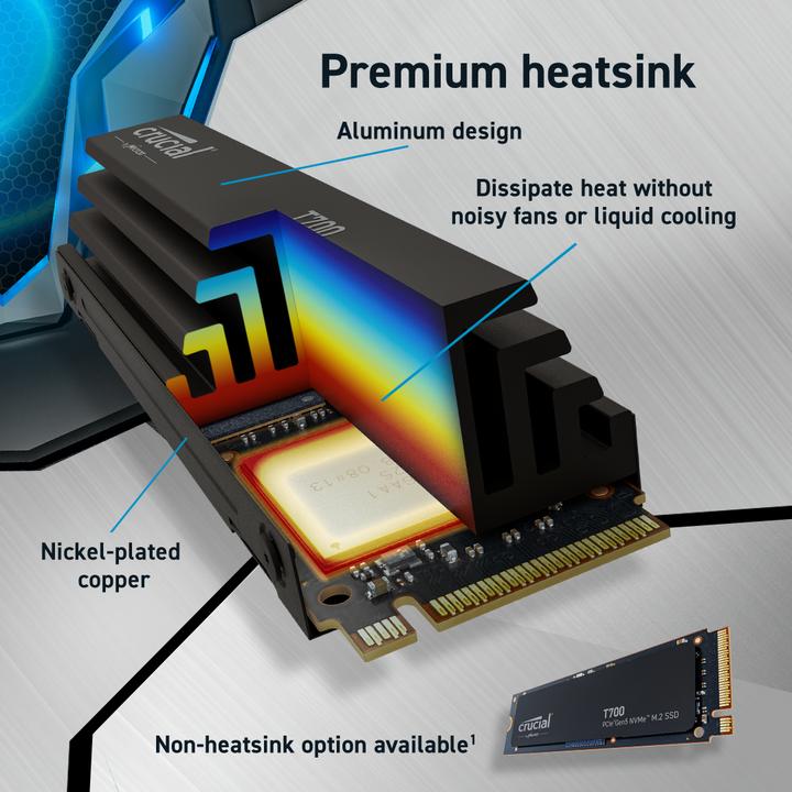Productafbeelding Crucial T700 (1000 GB, M.2 2280)