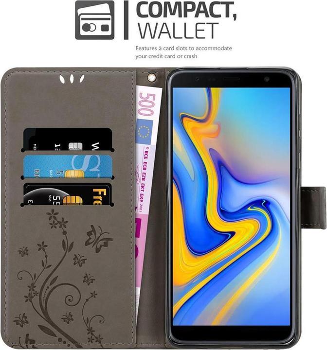 Actual product image Cadorabo Flower Book Cover (Samsung Galaxy J6+)