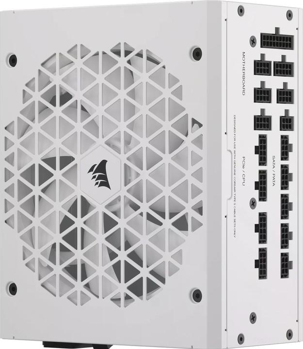 Produktbild Corsair RMx Shift White Series, RM1200x Shift White, 1200 Watt, 80 PLUS GOLD Certified, Fully Modular Power (1200 W)