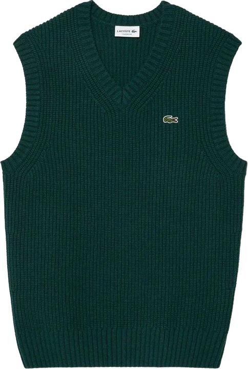 Actual product image Lacoste Mens Carded Wool V Neck Sweater Vest (L)