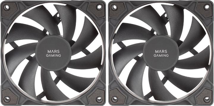 Produktbild Mars Gaming Lot De 2 Ventilateurs Boitier Mf-Prox2 - 12cm (Noir) (120 mm, 2 x)
