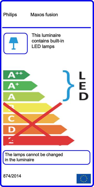 Energie-Label Philips LL512X LED61S/840 PSD WB 7 WH (6100 lm)