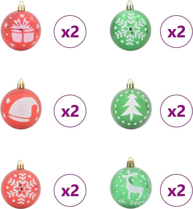 Produktbild vidaXL Weihnachtsornament (40x)