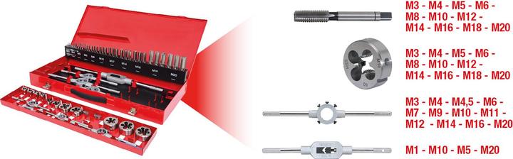 Immagine prodotto KS Tools Set di utensili per filettare HSS