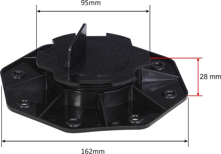 Image du produit XPOtool Plots de terrasse Set 30x Pieds réglables Hauteur 18-25mm 2700kg Lames Dalles Piscine (30 x)