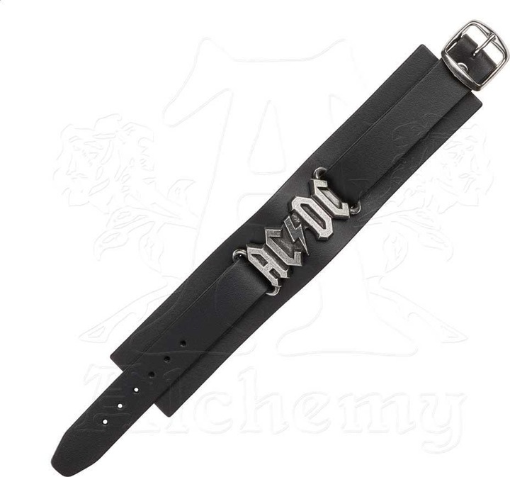 Produktbild AC/DC Logo Lederarmband Erwachsene (100% synthetisches Material)