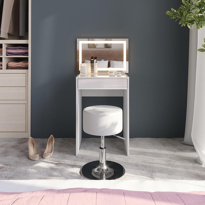 Actual product image Vicco Sherry with LED mirror and stool (51.40 x 50.10 x 76 cm)