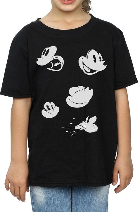Actual product image Disney Girls Mickey Mouse Faces Cotton T-Shirt (140, 146)
