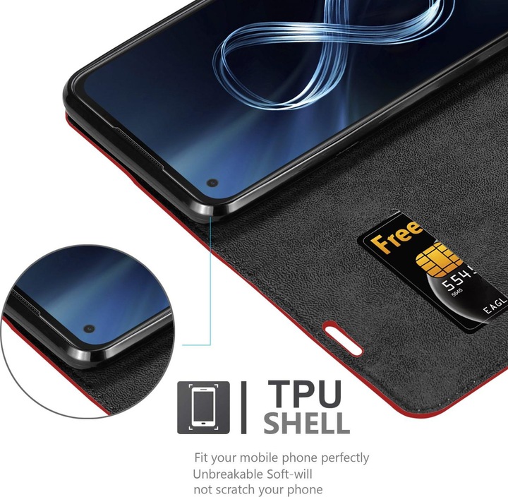 Produktbild Cadorabo Book Invis. Magnet Hülle (Asus Zenfone 8)