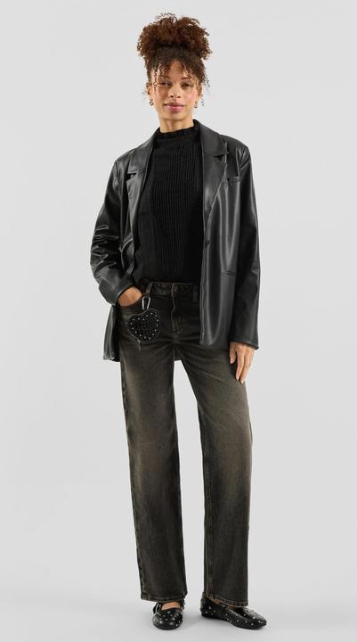 Immagine prodotto s.Oliver Bluse Transparente Chiffonbluse Biesen und Rüschen am Stehkragen (36)