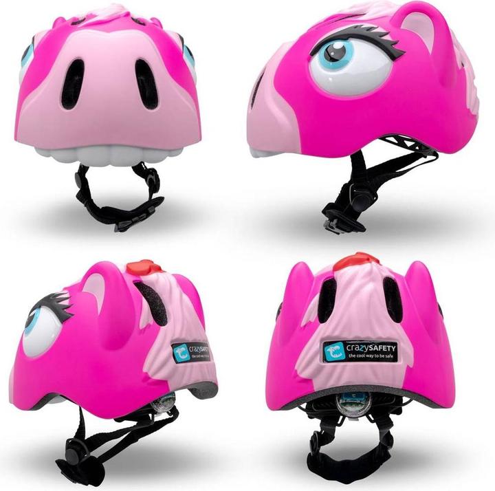 Actual product image Crazy Safety Horse Bicycle Helmet - Pink (100901-04-01) (49 - 55 cm)