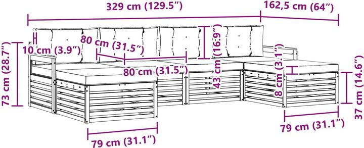 Produktbild vidaXL Outdoor-Sofa