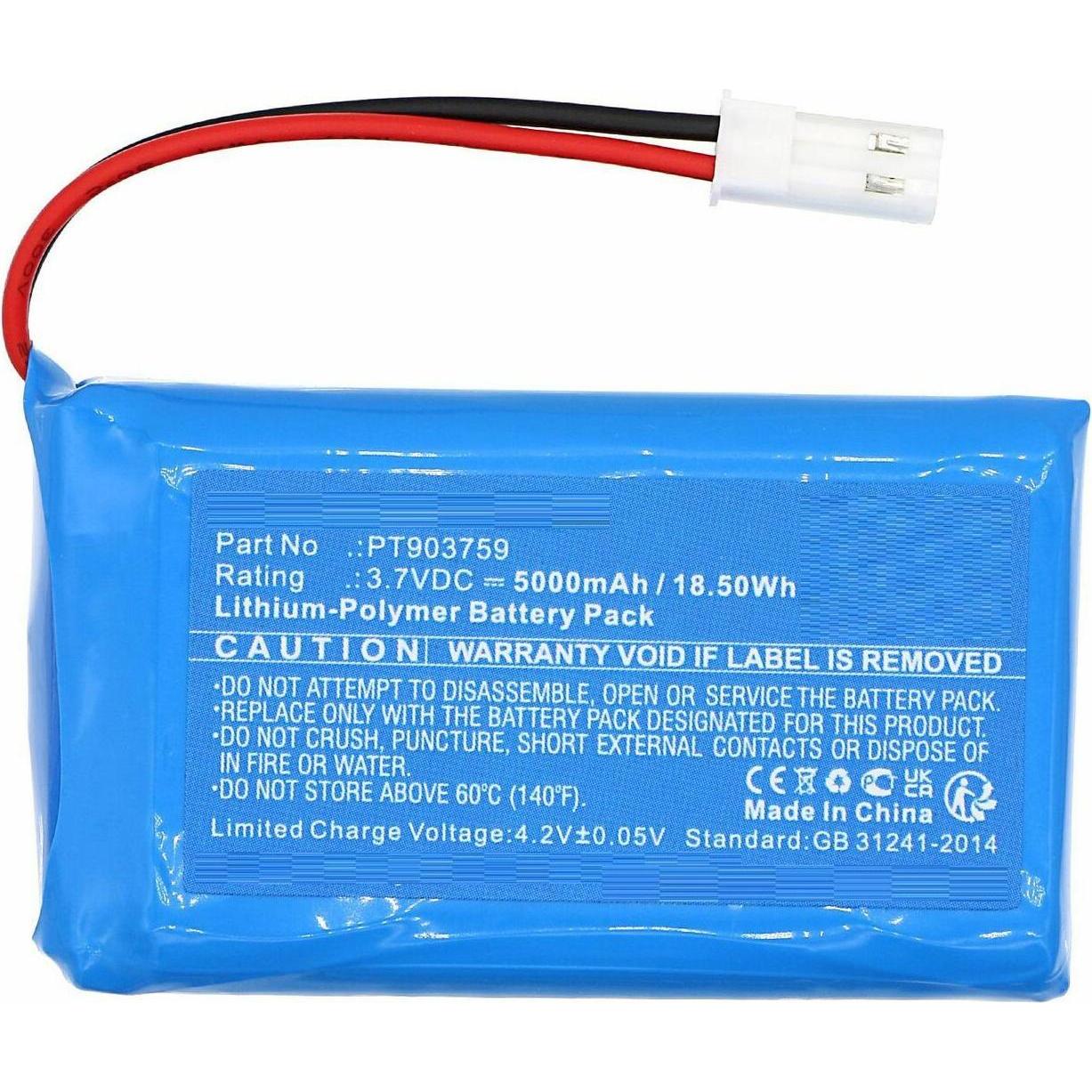 CoreParts Battery 3.7V 5000mAh 18.50Wh (5000 mAh), Notebook Akku