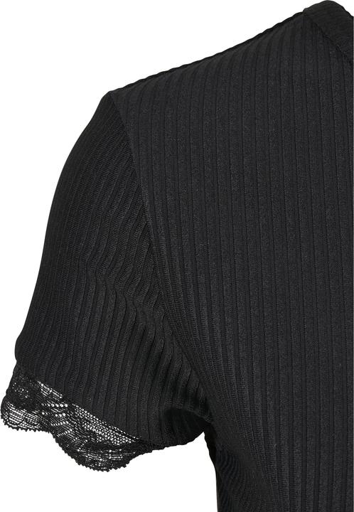 Image du produit Urban Classics Ladies Cropped Lace Hem Tee (3XL)