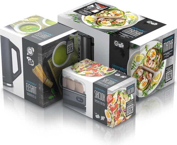 Actual product image Arendo Frühstück Set - Wasserkocher, Toaster, Eierkocher