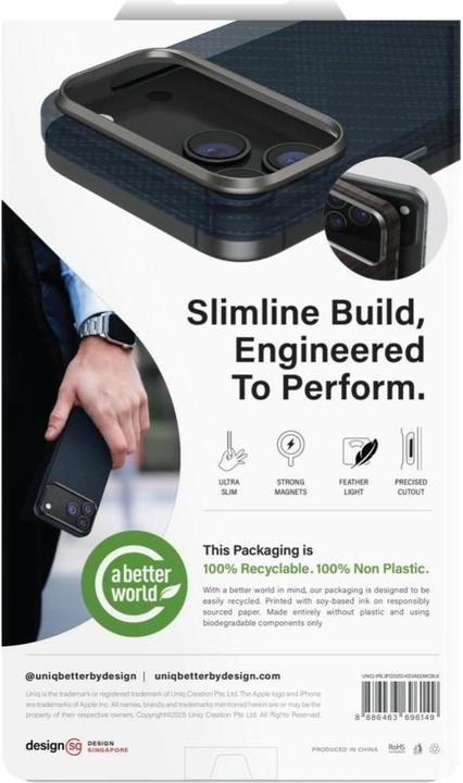 Actual product image Uniq Case Keva EDGE for iPhone 17 Pro Magclick Charging black (Apple iPhone 17 Pro)