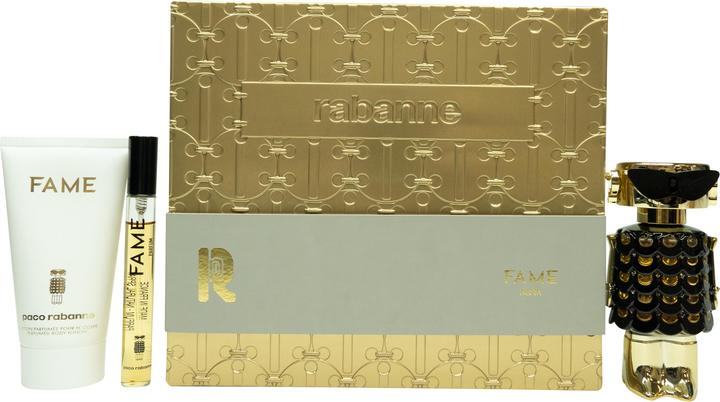 Image du produit Paco Rabanne Fame Parfum Gift Set 50ml Parfum + 75ml Body Lotion + 10ml Travel Spray (Coffret de parfum)