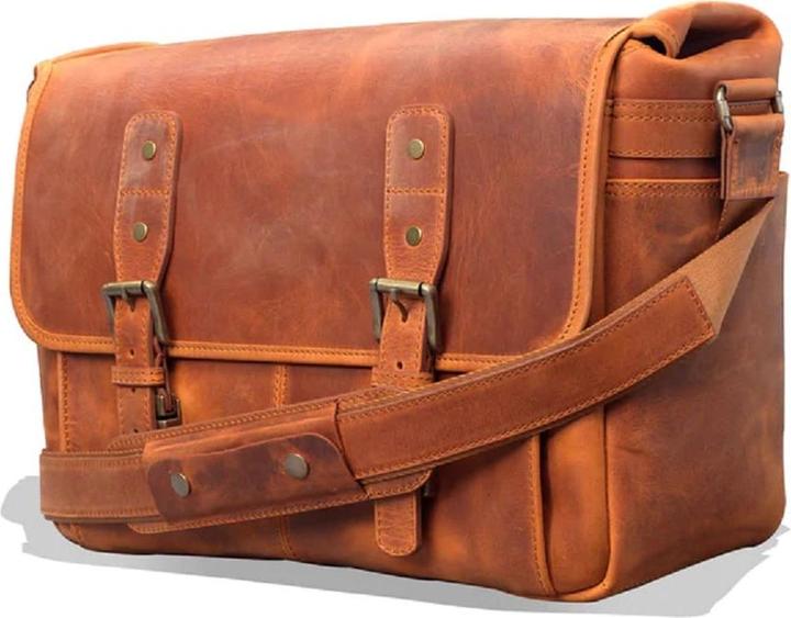 Immagine prodotto Only-Bags.Store Versatile borsa in pelle per laptop, borsa per fotocamera (Borsa a tracolla per fotocamera)