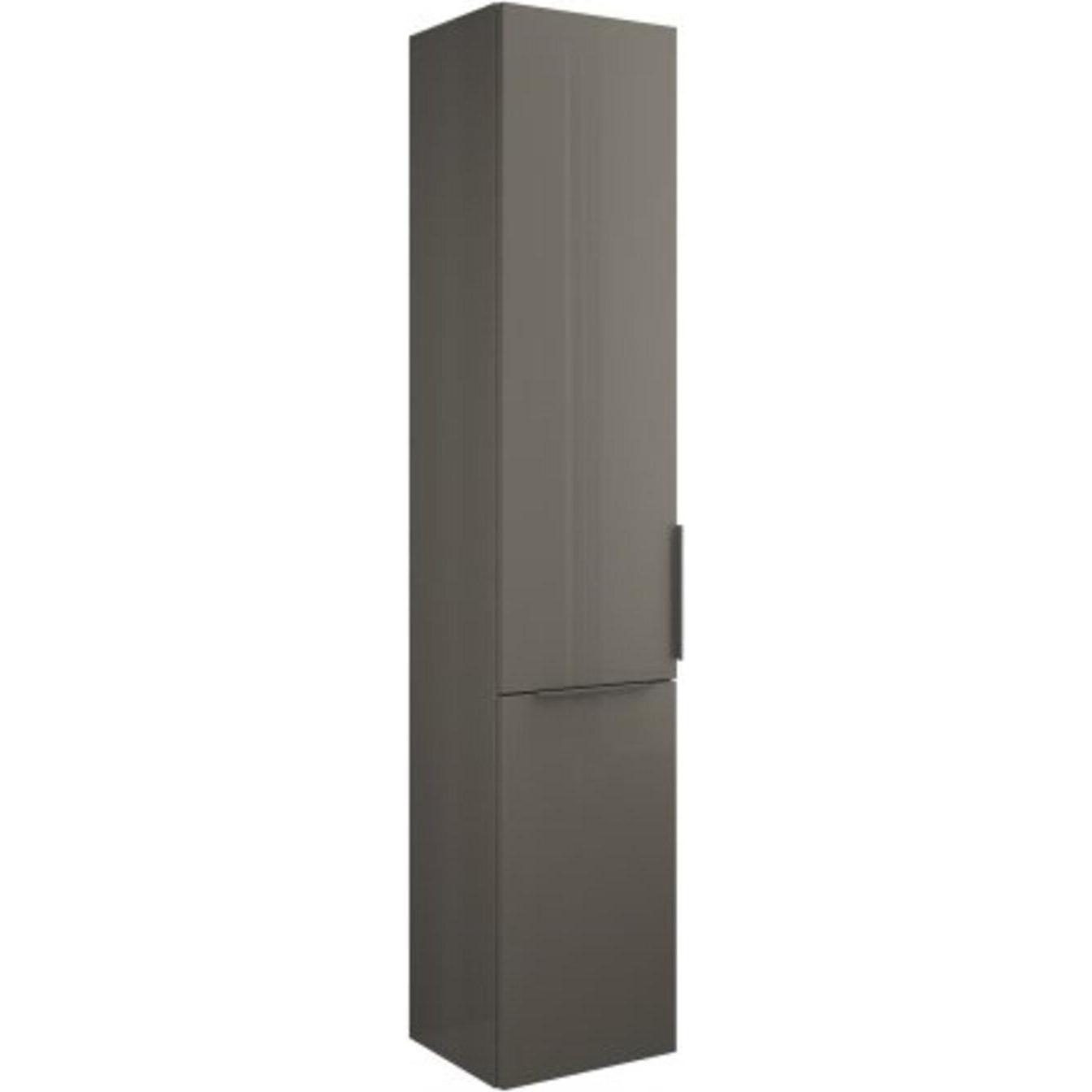 burgbad, Badezimmerschrank, Eqio Hochschrank mit 2 Türen und 1 Innenschublade, Türanschlag links, 1760 x 350 mm