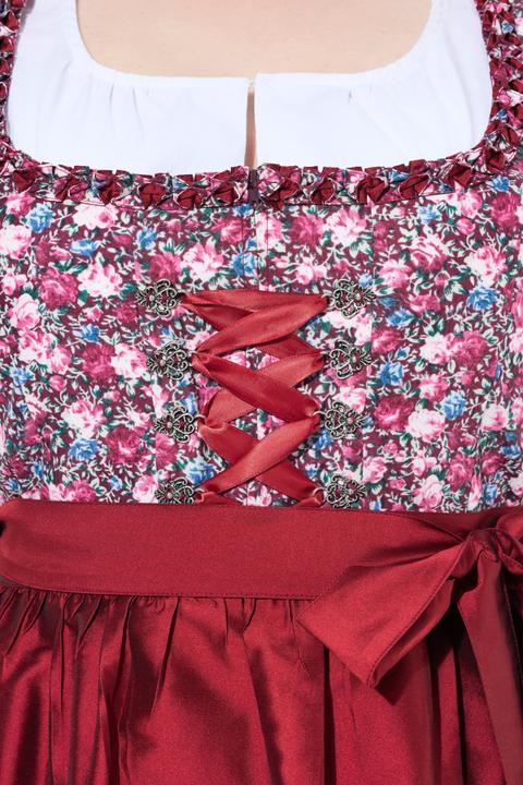 Produktbild Ulla Popken Midi-Dirndl, Schnürung, Carré-Ausschnitt, ärmellos (60)