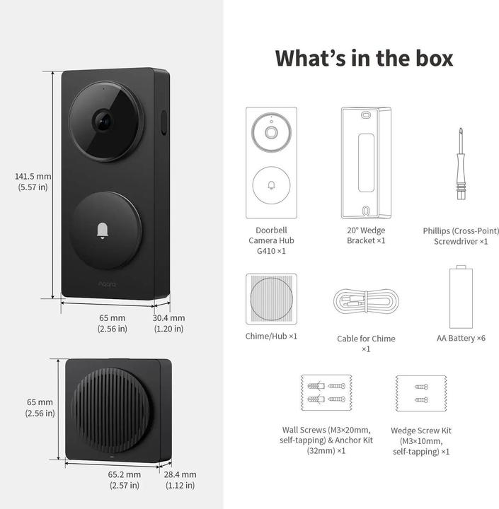 Aqara Slimme video deurbel G410 (WiFi)