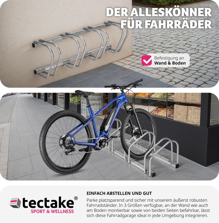 Actual product image tectake Bicycle stand