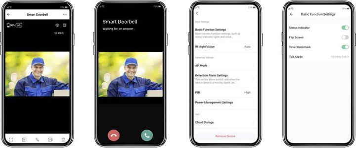 Image du produit Sygonix IP-Video-Türsprechanlage WLAN, Funk Grau, Weiss (Funk, WiFi)