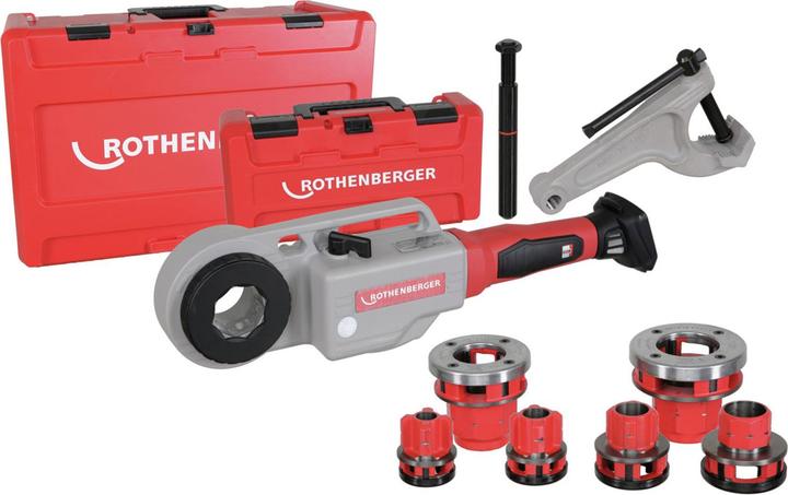 2", 3, Supertronic 2000 E-Maschine, Rohrhalter, ROFIX-Adapter, Gewindeschneidköpfe BSPT R 1, 4 ", 1,1, 4", 1", 1,1, 2", 2"