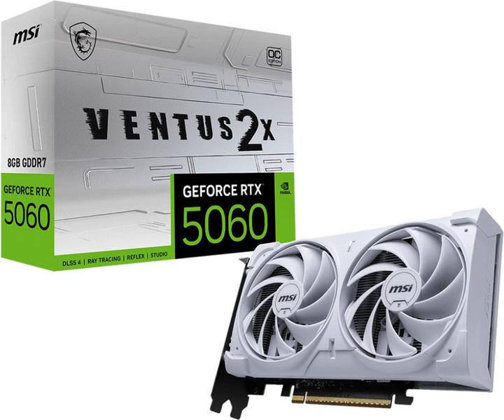 Image du produit MSI GeForce RTX 5060 Ventus 2X OC White (8 Go)