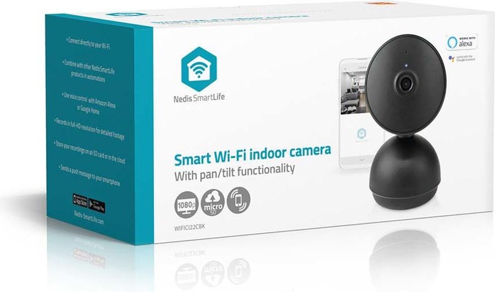 Actual product image Nedis SmartLife Indoor Camera Wi-Fi - Black (1920 x 1080 Pixels)