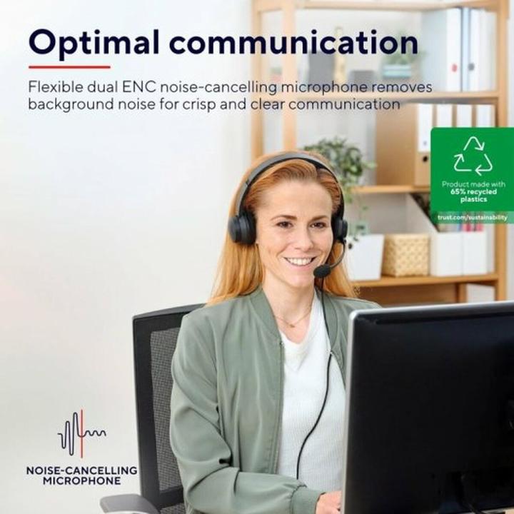 Produktbild Trust Rydo Enc Computer Headset (Kabelgebunden, USB-A)