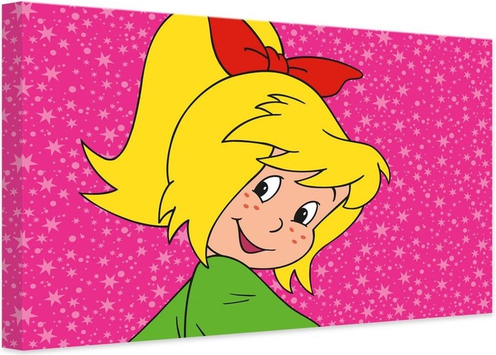 Produktbild Bibi Blocksberg Gesicht auf farbigem Hintergrund (30 x 20 cm)